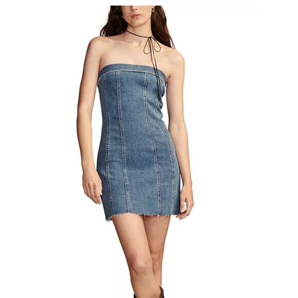 Lucky Brand
Western Strapless Denim Bodycon Mini Dress new size 8 - Picture 1 of 7